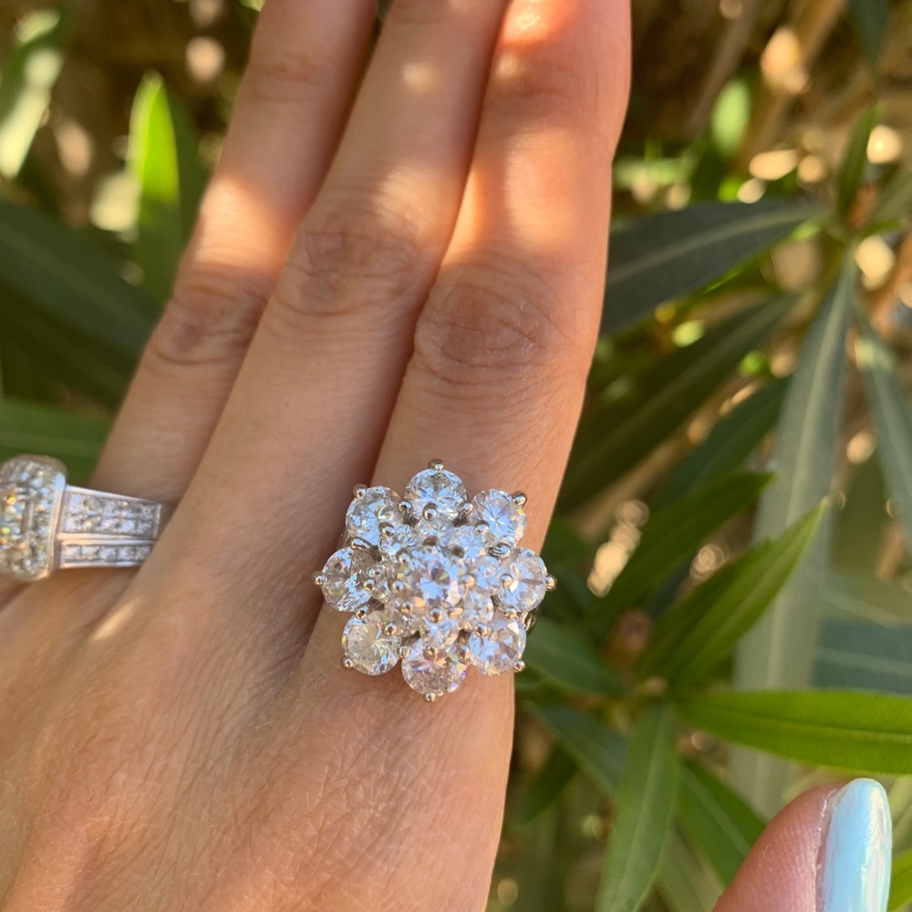 Flower Cz ring - Picture 5 of 6